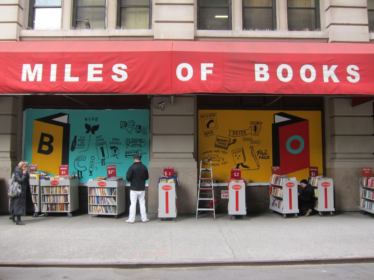 Strand Bookcarts Mural