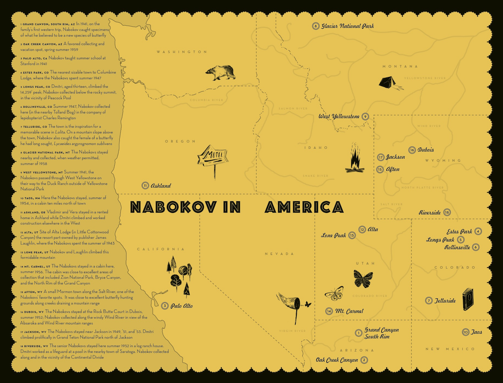 Nabokov in America: Map