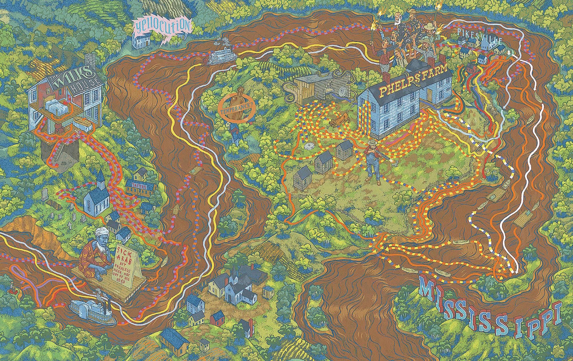 Mapping Huckleberry Finn’s Mississippi River Journey ‹ Literary Hub