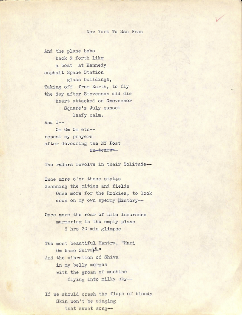 poems of allen ginsberg