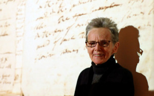 Susan Howe in a reading and a conversation with CUNY Graduate Center's Stefani Helm, Ph.D. at 34th and 5th ave. tonight. Susan was named the 2011 Yale University Bollingen Prize in American Poetry yesterday. Exclusive Photos by Lawrence Schwartzwald