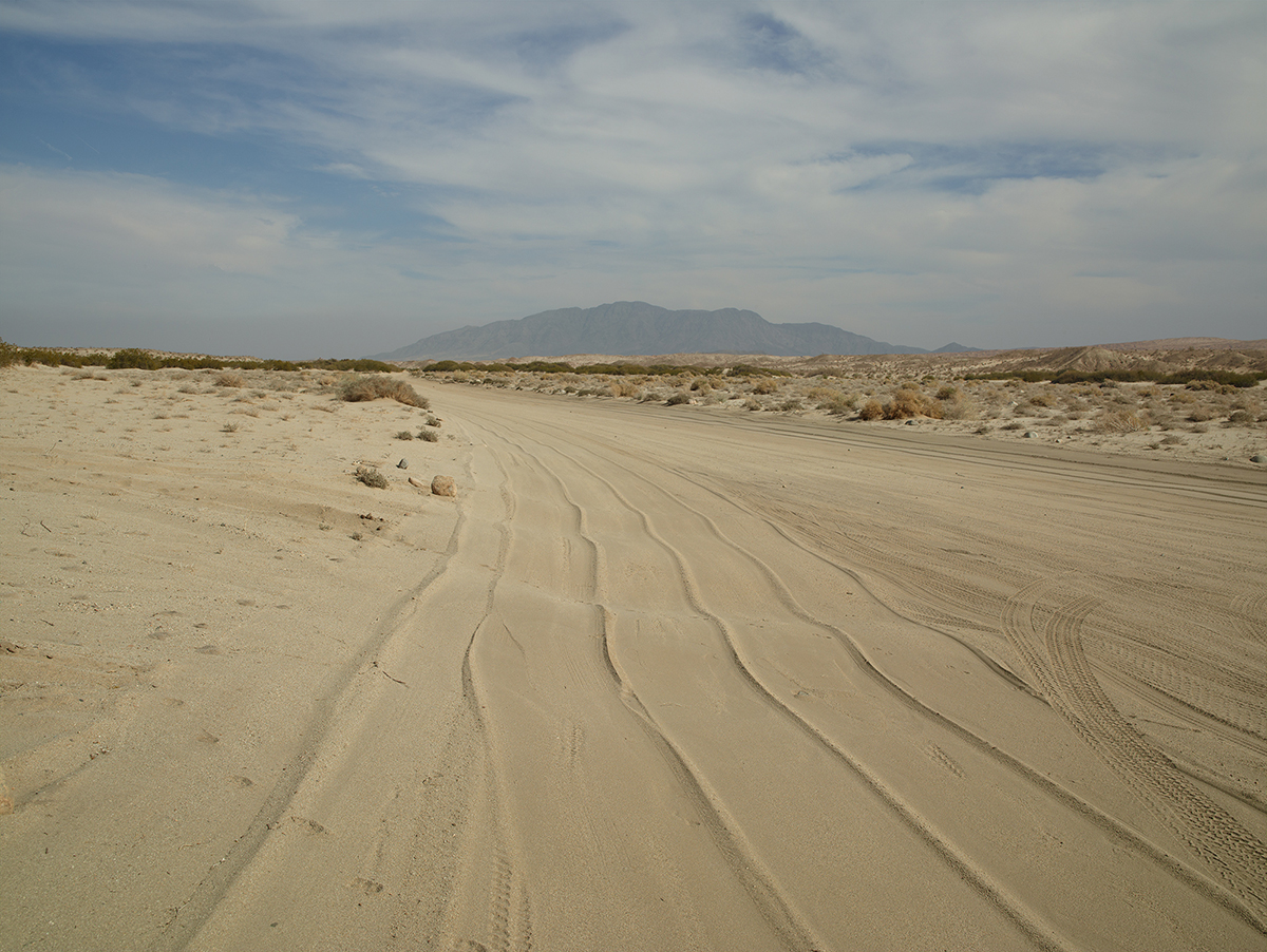 The drag tracks, near Calexico, California, 2014