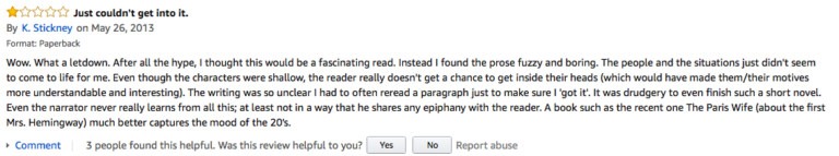 The 100 Best One-Star Amazon Reviews of The Great Gatsby ‹ Literary Hub