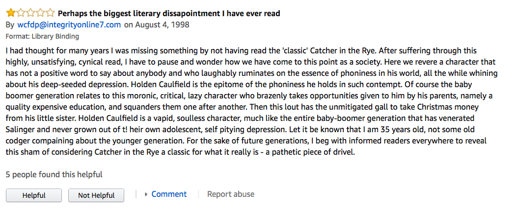 Check out the very first reviews of The Catcher in the Rye. ‹ Literary Hub