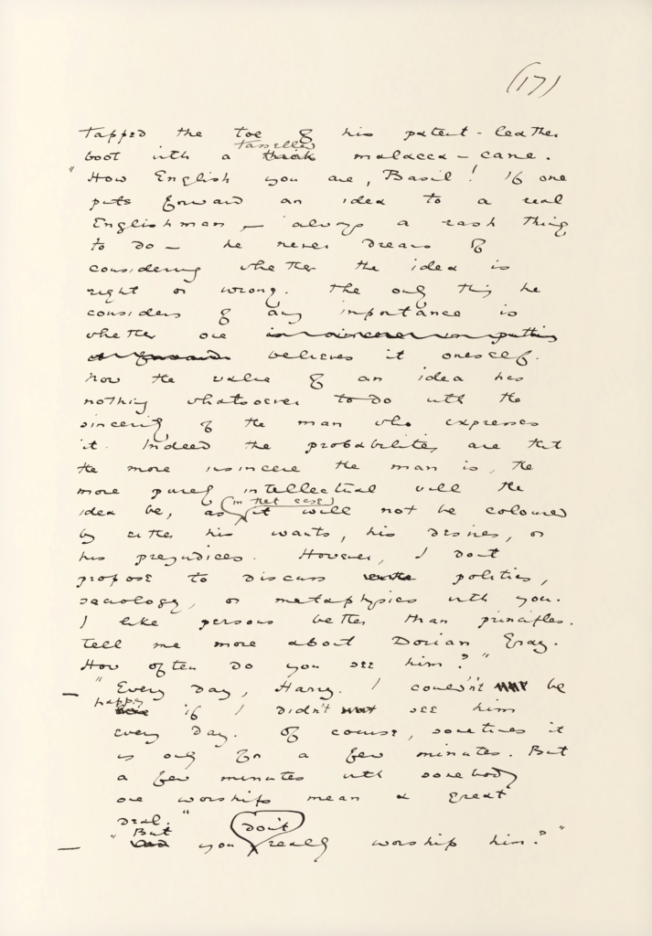 See Oscar Wilde’s Handwritten Edits to The Picture of Dorian Gray ...