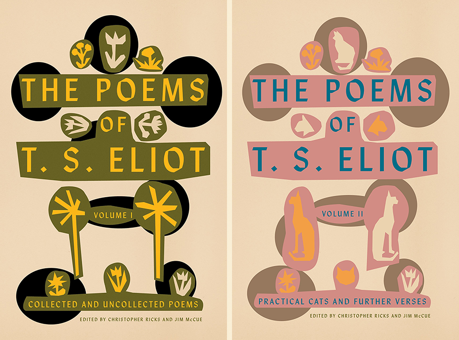 T. S. Eliot, <em>The Poems of T. S. Eliot Vol I & II</em>, design by Alex Merto (FSG)