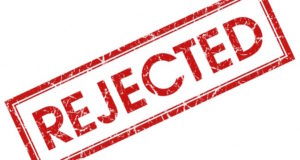 rejected red square stamp