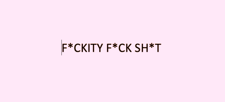 swearing