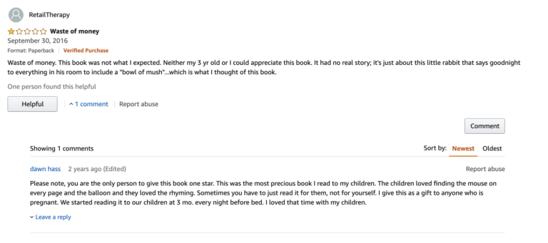 The 50 Best One-Star Amazon Reviews of Goodnight Moon ‹ Literary Hub