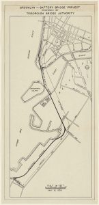 1865_NYPL_Robert Moses Papers_A preposterous scheme_Brooklyn Battery Tunnel Map_5729304_1939_HIRES