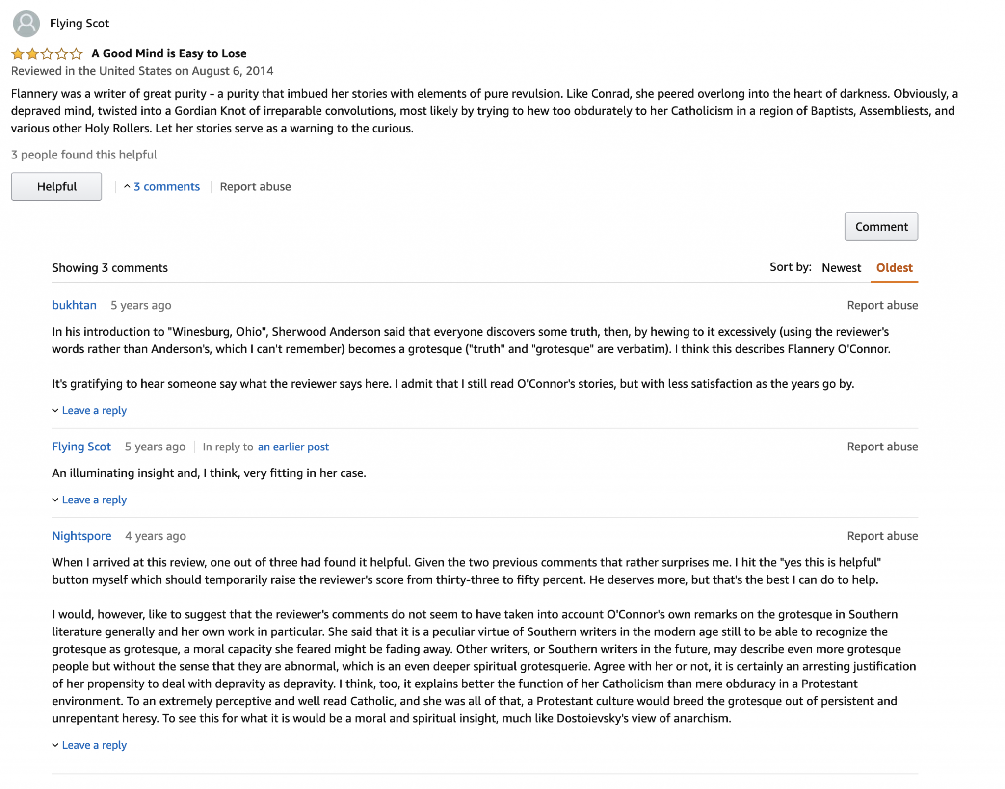 The 30 Best Bad Amazon Reviews for Flannery O’Connor’s Short Stories ...