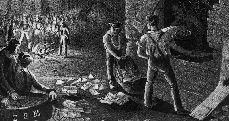 Racists politicized the US postal system when they burned