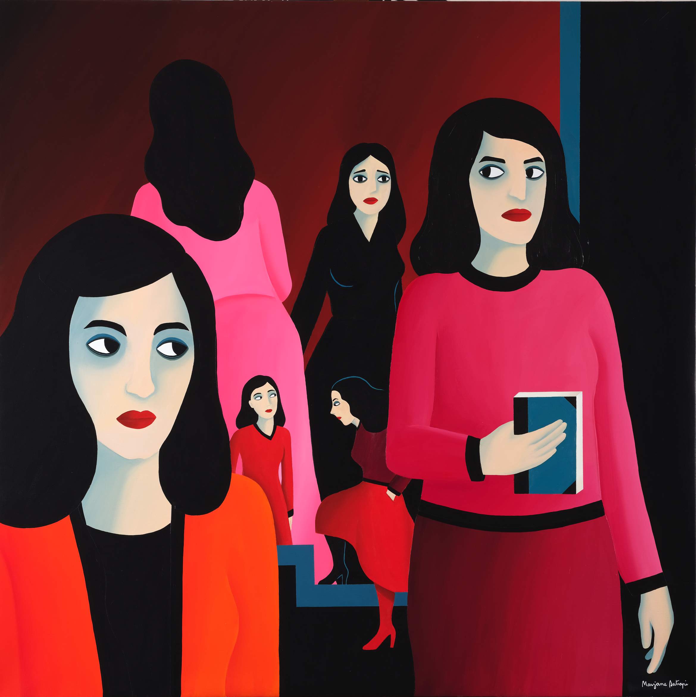 Satrapic Literary Hub » Marjane Satrapi’s hypnotizing paintings of women are now ...