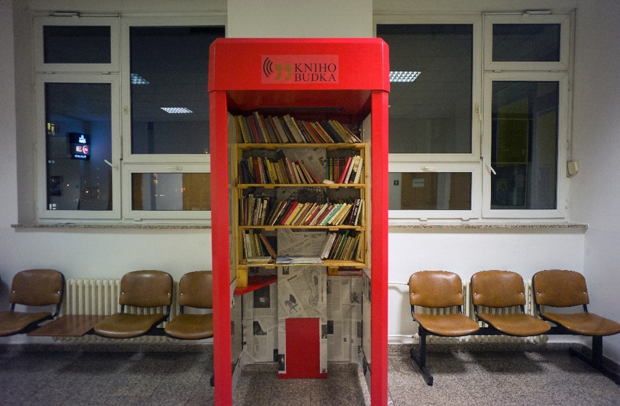 IKEM Hospital Phone Booth Library, Prague, Czech Republic