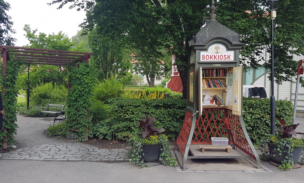 Rikstelefon Phone Box Library, Sigtuna, Sweden