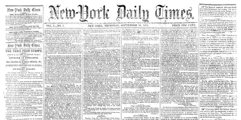 What Newspapers Looked Like When They Were First Published