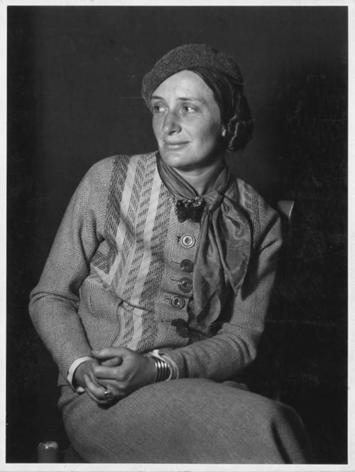 Dorothea Lange circa 1930s, photographer unknown, from the Oakland Museum of California’s Dorothea Lange Collection