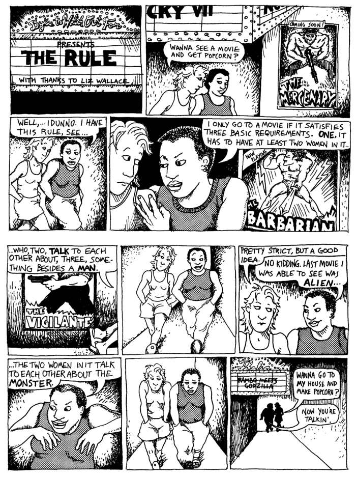 Read the 1985 comic strip that inspired the Bechdel Test. ‹ Literary Hub