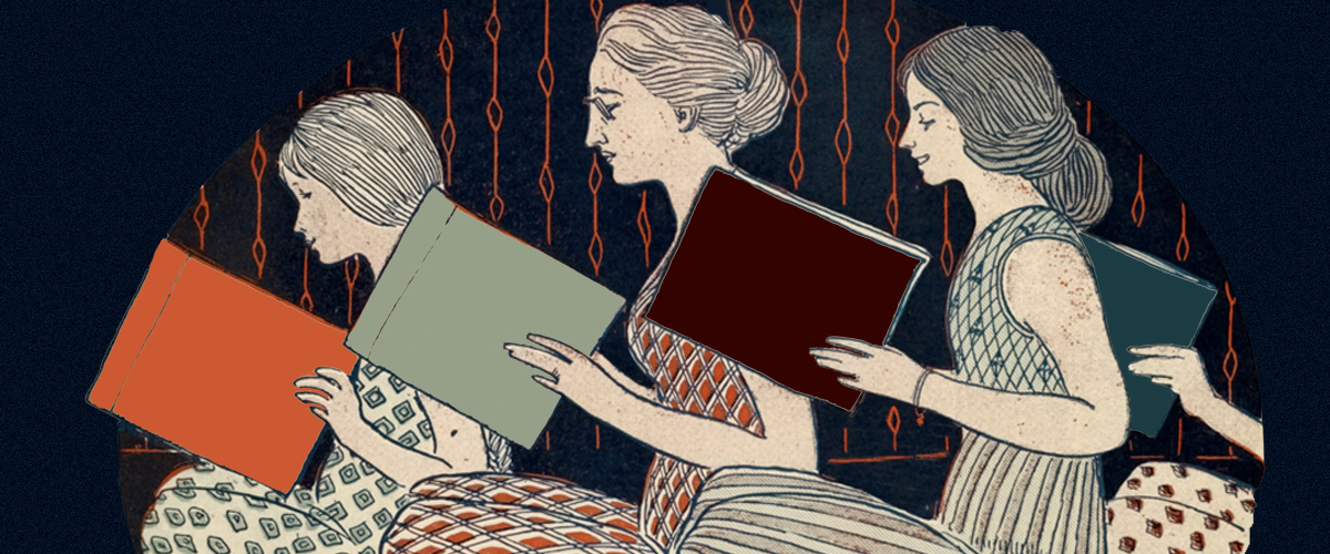 older women reading books