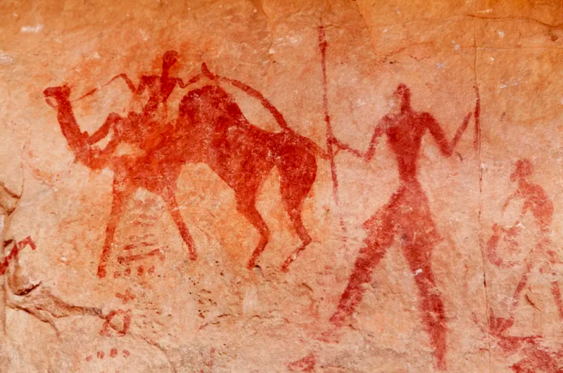 Algeria cave painting