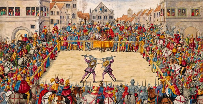 Curiously trial by jury was voluntary in medieval England. However, if you did refuse to stand trial, the authorities would crush you between two heav