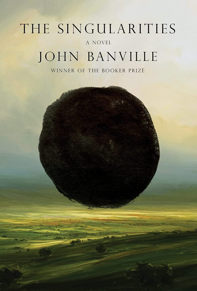 John Banville, <a href="https://bookshop.org/a/132/9780525655176"><em>The Singularities</em></a>; cover design by John Gall (Knopf, October 25)