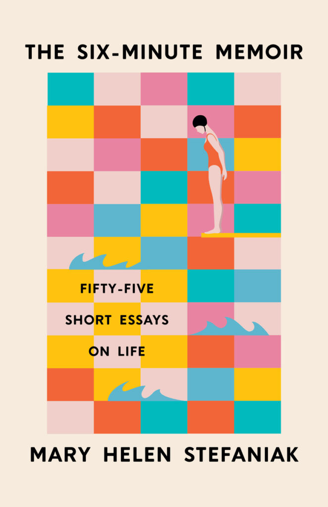 Mary Helen Stefaniak, <em><a href="https://bookshop.org/a/132/9781609388515" rel="noopener" target="_blank">The Six-Minute Memoir: Fifty-Five Short Essays on Life</a></em>, design and illustration by Kimberly Glyder (University of Iowa Press, October 25) 