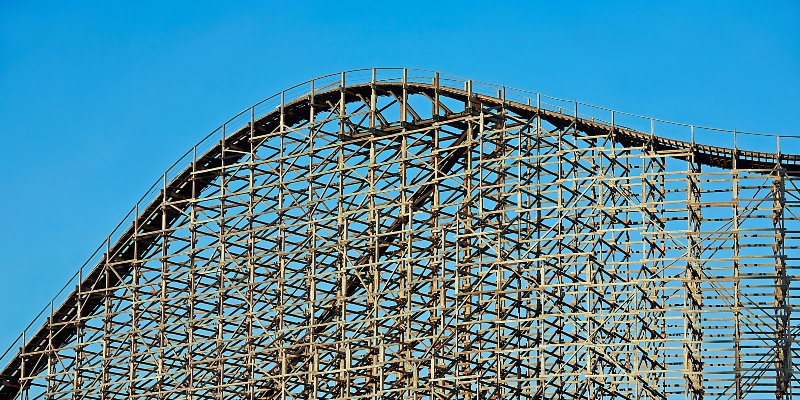 wooden roller coaster