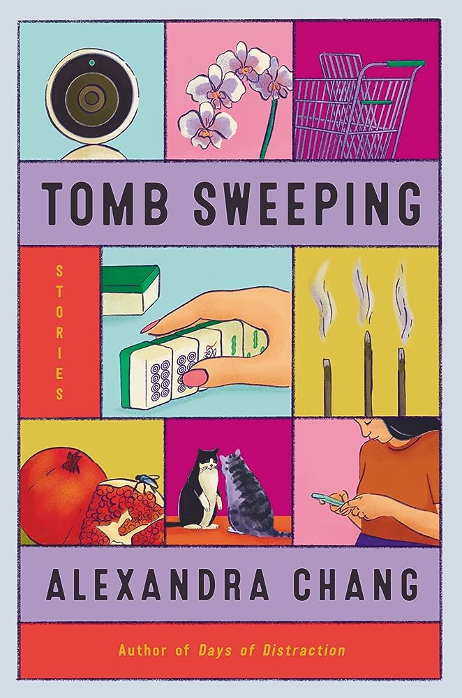 Alexandra Chang, Tomb Sweeping; cover design by Vivian Lopez Rowe (Ecco, August 8)