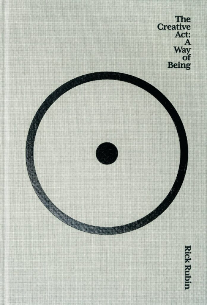 Rick Rubin, <em><a href="https://bookshop.org/a/132/9780593652886" target="_blank" rel="noopener">The Creative Act</a></em> (Penguin Press, January 17)<br />Design by Rick Rubin + Pentagram)