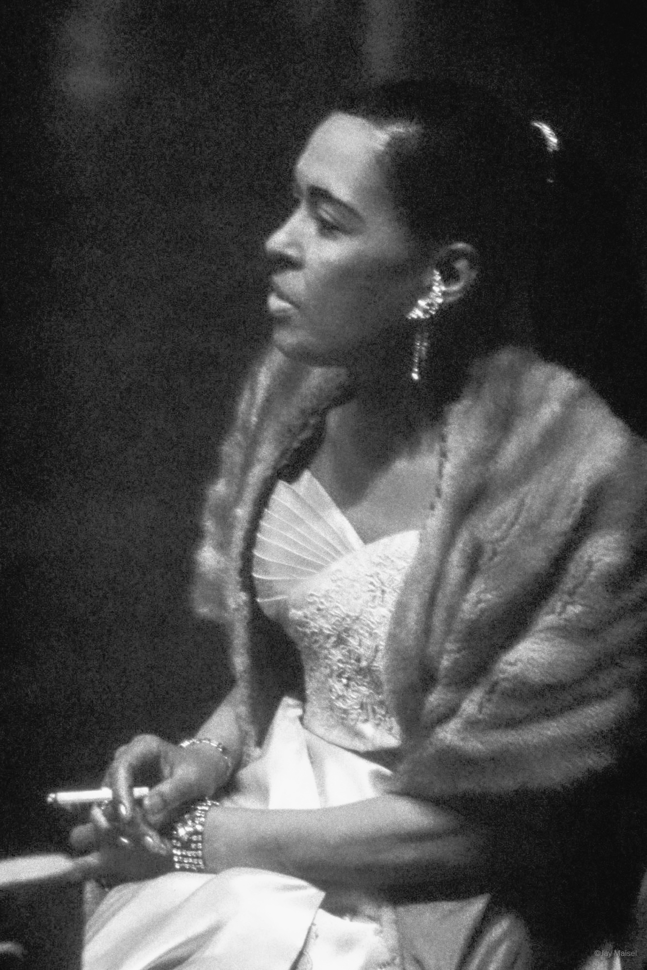 Billie Holiday photographed by Jay Maisel during the last year of her life. Photo by Jay Maisel.