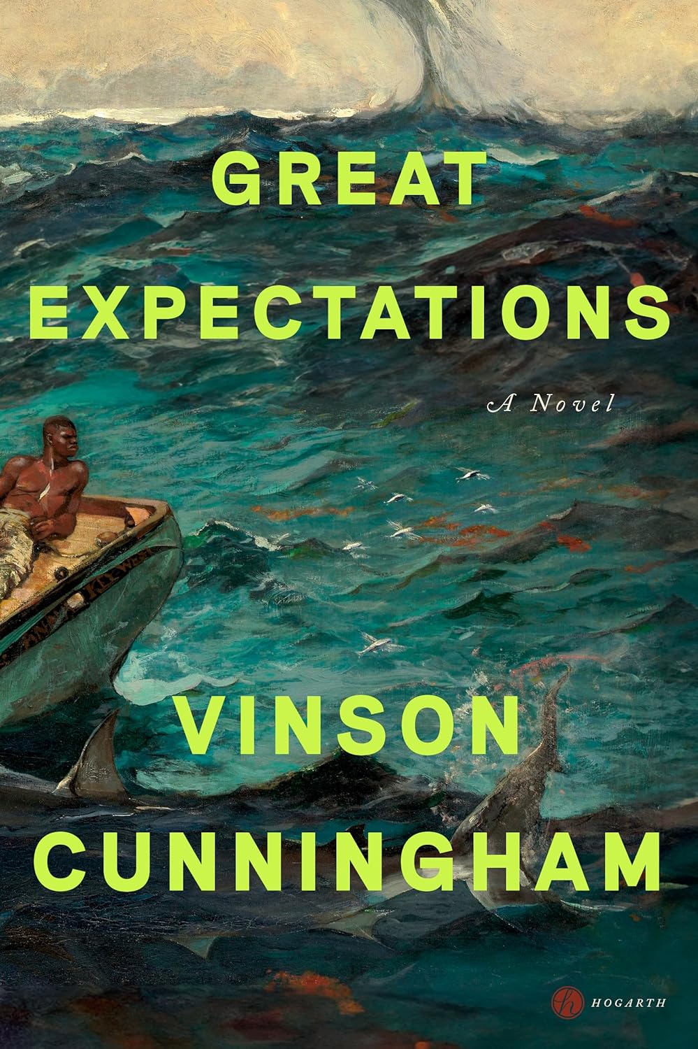 Vinson Cunningham, <em><a href="https://bookshop.org/a/132/9780593448236" target="_blank" rel="noopener">Great Expectations</a></em>; cover design by Anna Kochman (Hogarth, March 12)