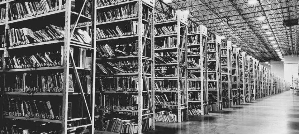 books in warehouse