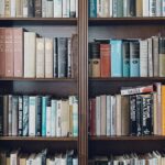 classic literature in a bookcase 