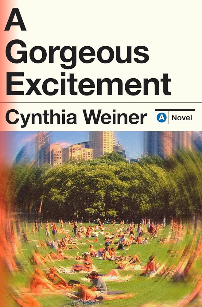 Cynthia Weiner, <a href="https://bookshop.org/a/132/9780593798843" target="_blank" rel="noopener"><em>A Gorgeous Excitement</em></a>; cover design by Chris Allen (Crown, January 21)