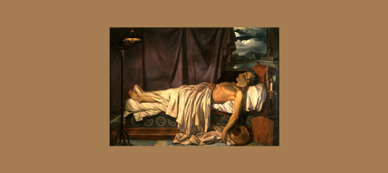 Lord Byron on His Deathbed, by Joseph Denis Odevaere