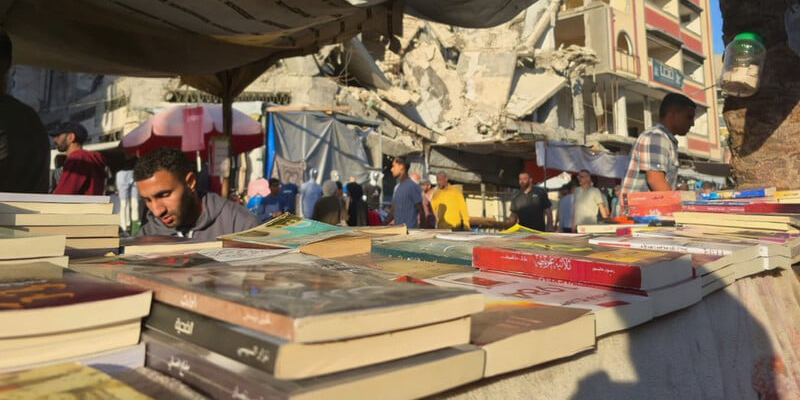 A book stall in central Gaza is keeping literature alive amidst genocide.