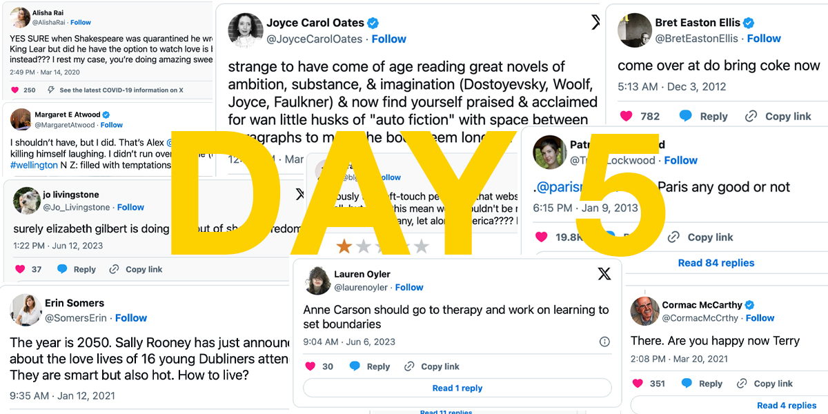 What Was Literary Twitter? The Bracket *Day 5*