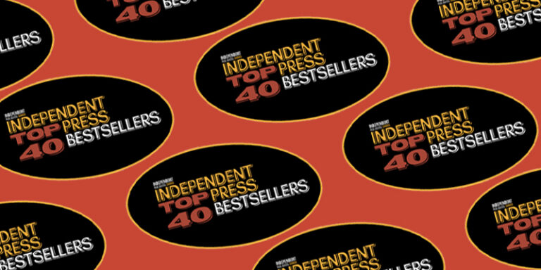 independent press top40 logo arranged on red