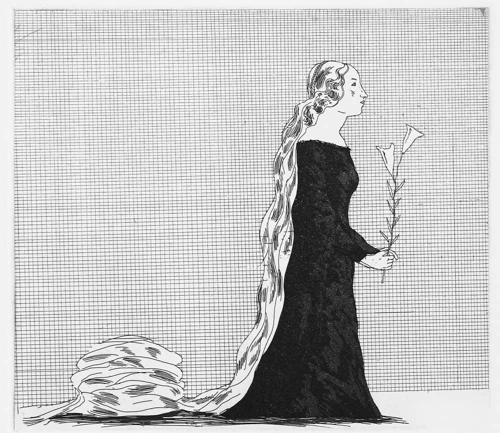 David Hockney, "The Older Rapunzel" 1969 (from "Rapunzel")