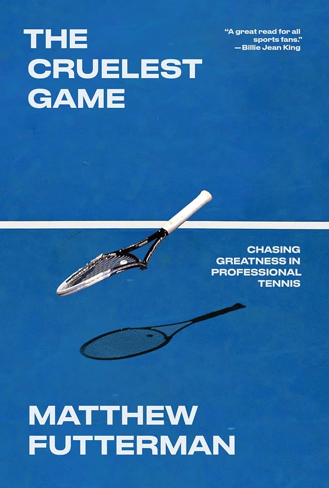 Matthew Futterman, <a class="external" href="https://bookshop.org/a/132/9780385550727" target="_blank" rel="noopener"><em>The Cruelest Game: Chasing Greatness in Professional Tennis</em></a>; cover design by Oliver Munday (Doubleday, August 4)