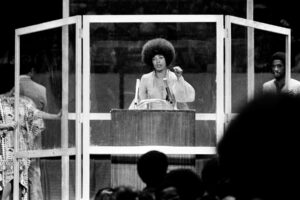 Angela Davis at the Madison Square Garden in New York
